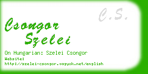 csongor szelei business card